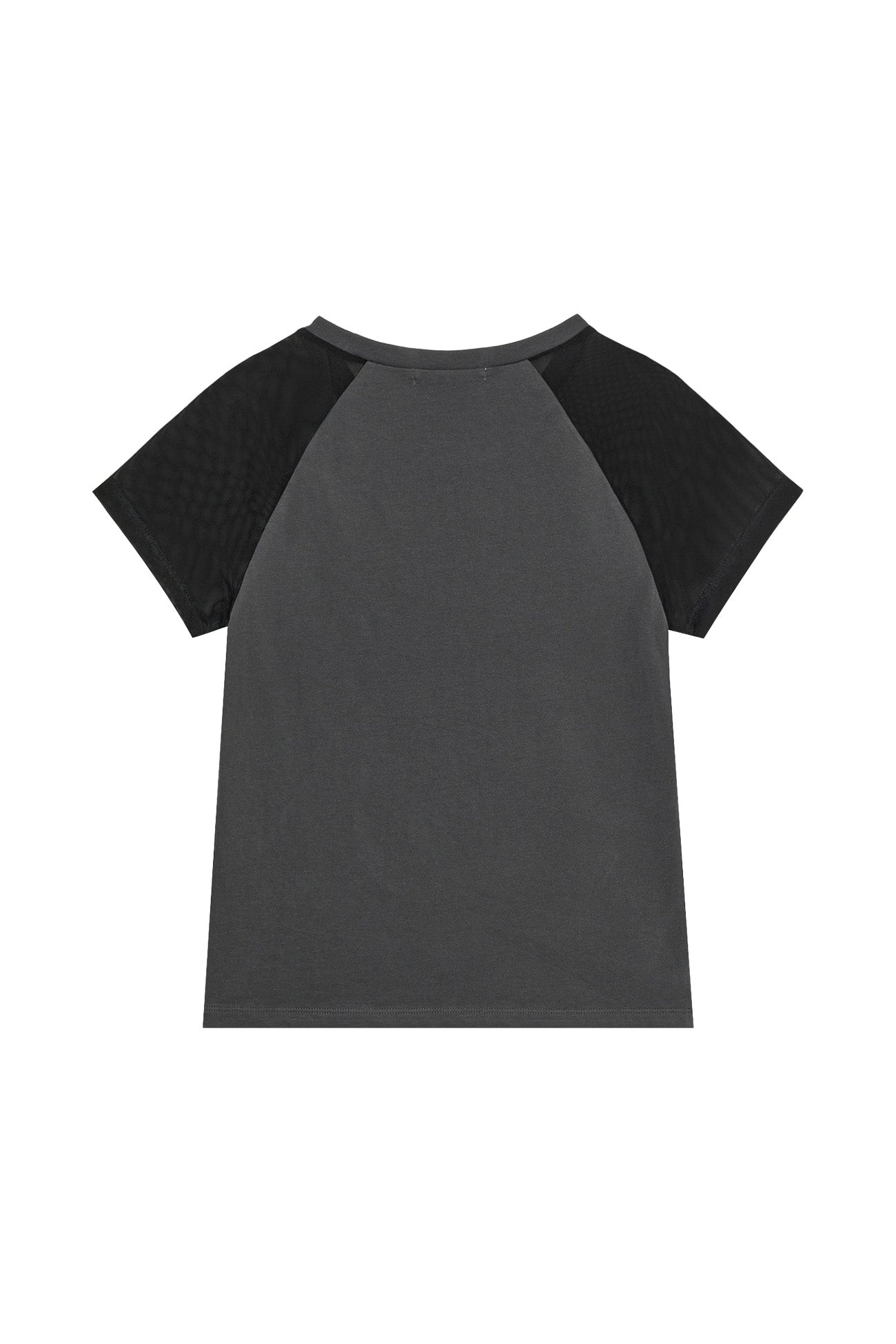 Deinet - Mesh Contrast Raglan T-Shirt (Charcoal) product image 2 | TRAB K-Fashion Australia