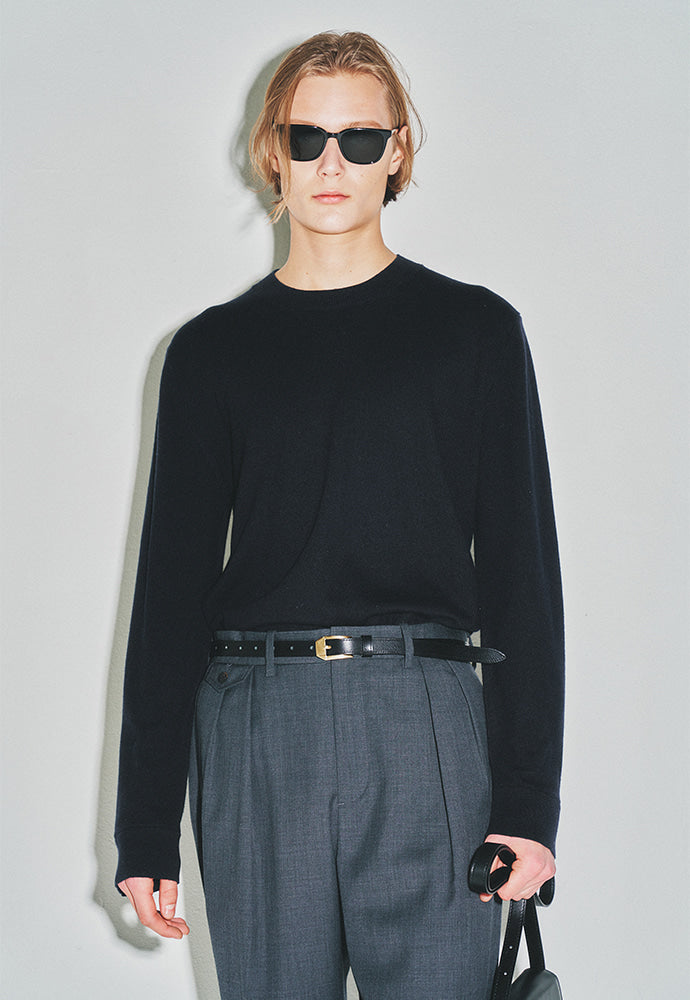 Tonywack - Super Fine Wool Cuffs Button Knit (Dark Navy) product image 6 | TRAB K-Fashion Australia