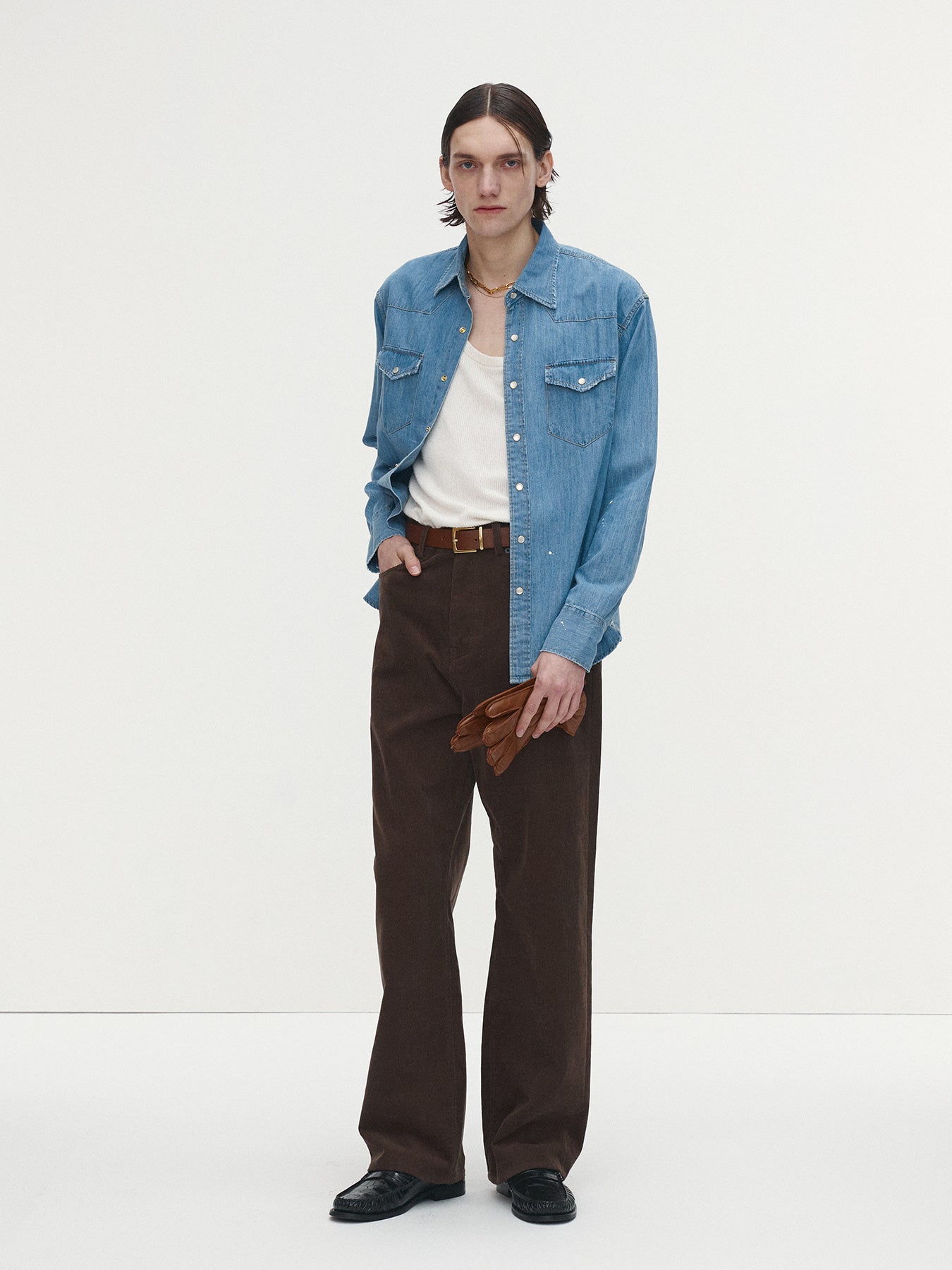 Tonywack - Corduroy Loose Flared Pants (Brown) product image 5 | TRAB K-Fashion Australia