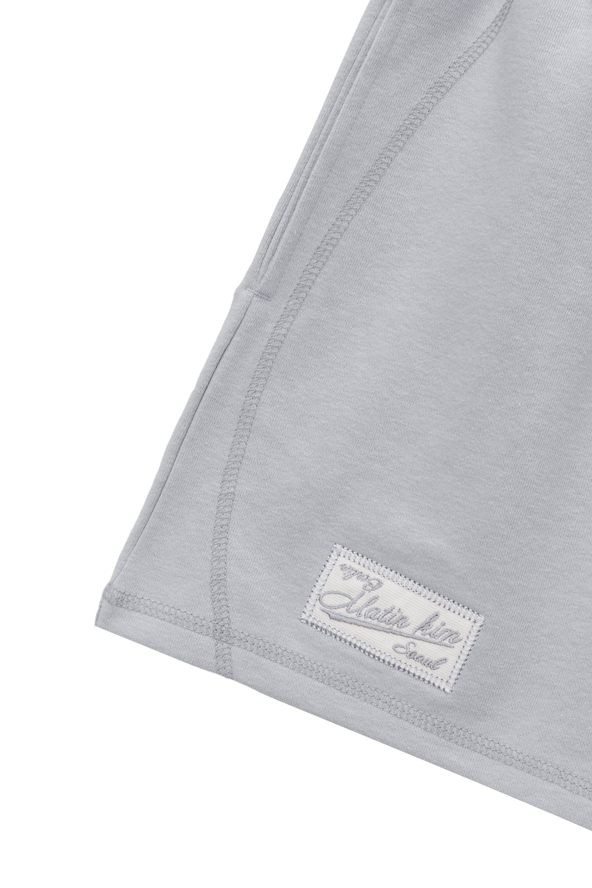 Matin Kim - Stitch Label Sweatshorts (Light Grey) product image 4 | TRAB K-Fashion Australia