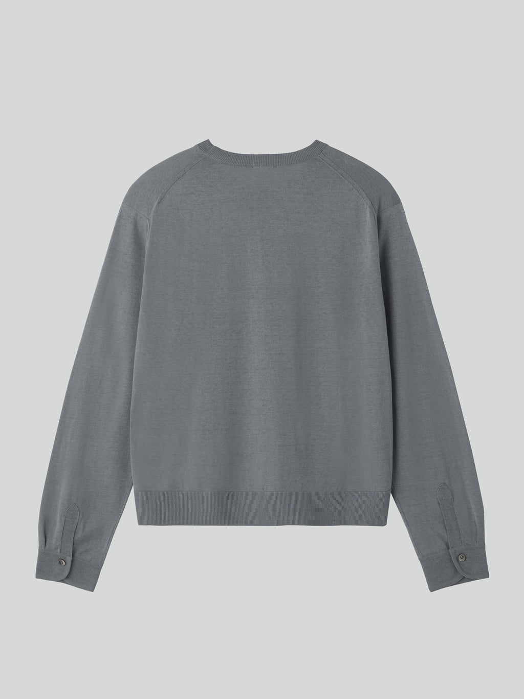 Recto - Silk-Linen Cuffs Detail Knit Top (Cool Grey) product image 5 | TRAB K-Fashion Australia