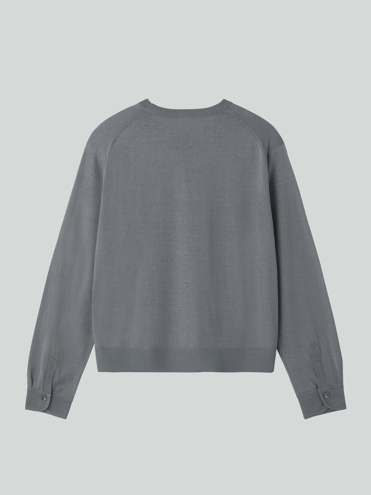 Recto - Silk-Linen Cuffs Detail Knit Top (Cool Grey) product image 5 | TRAB K-Fashion Australia