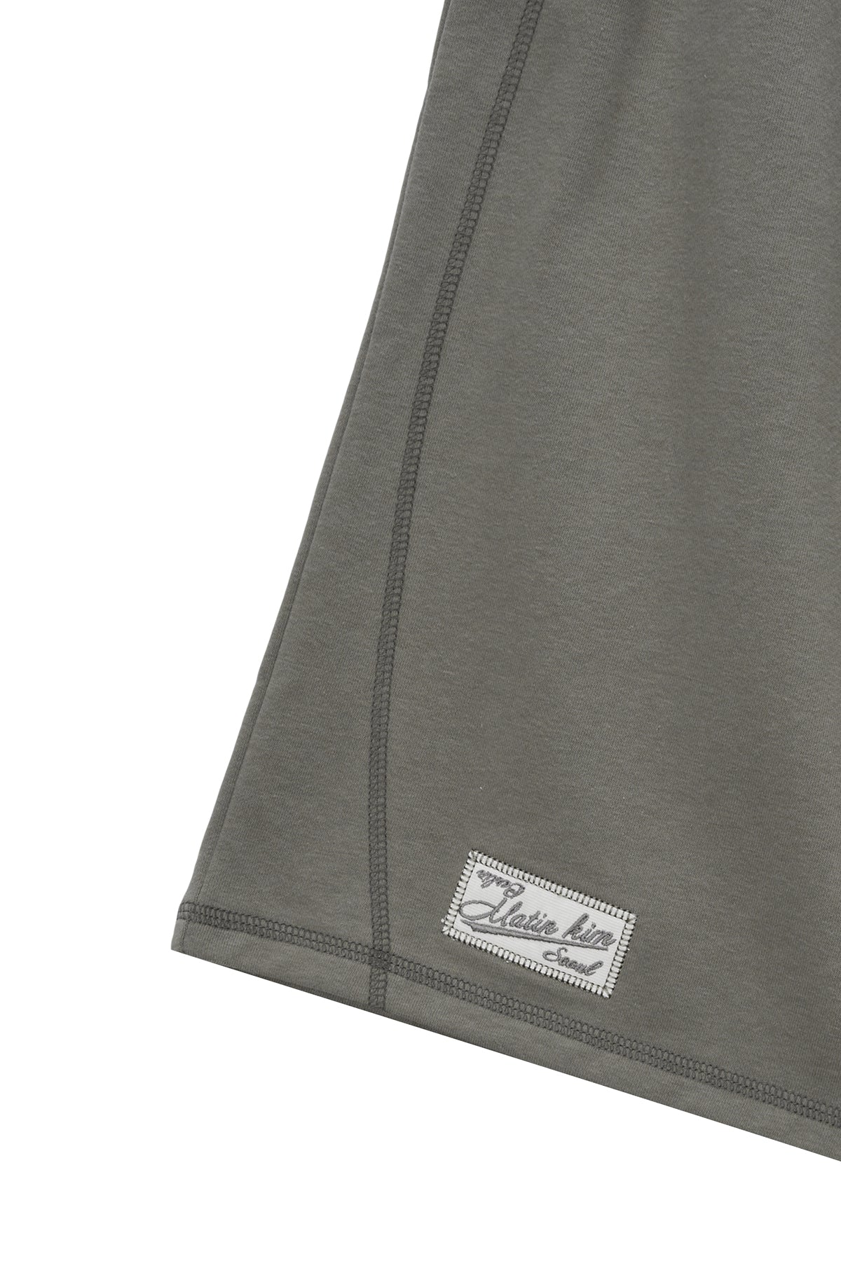 Matin Kim - Stitch Label Half Sweatshorts (Khaki) product image 4 | TRAB K-Fashion Australia