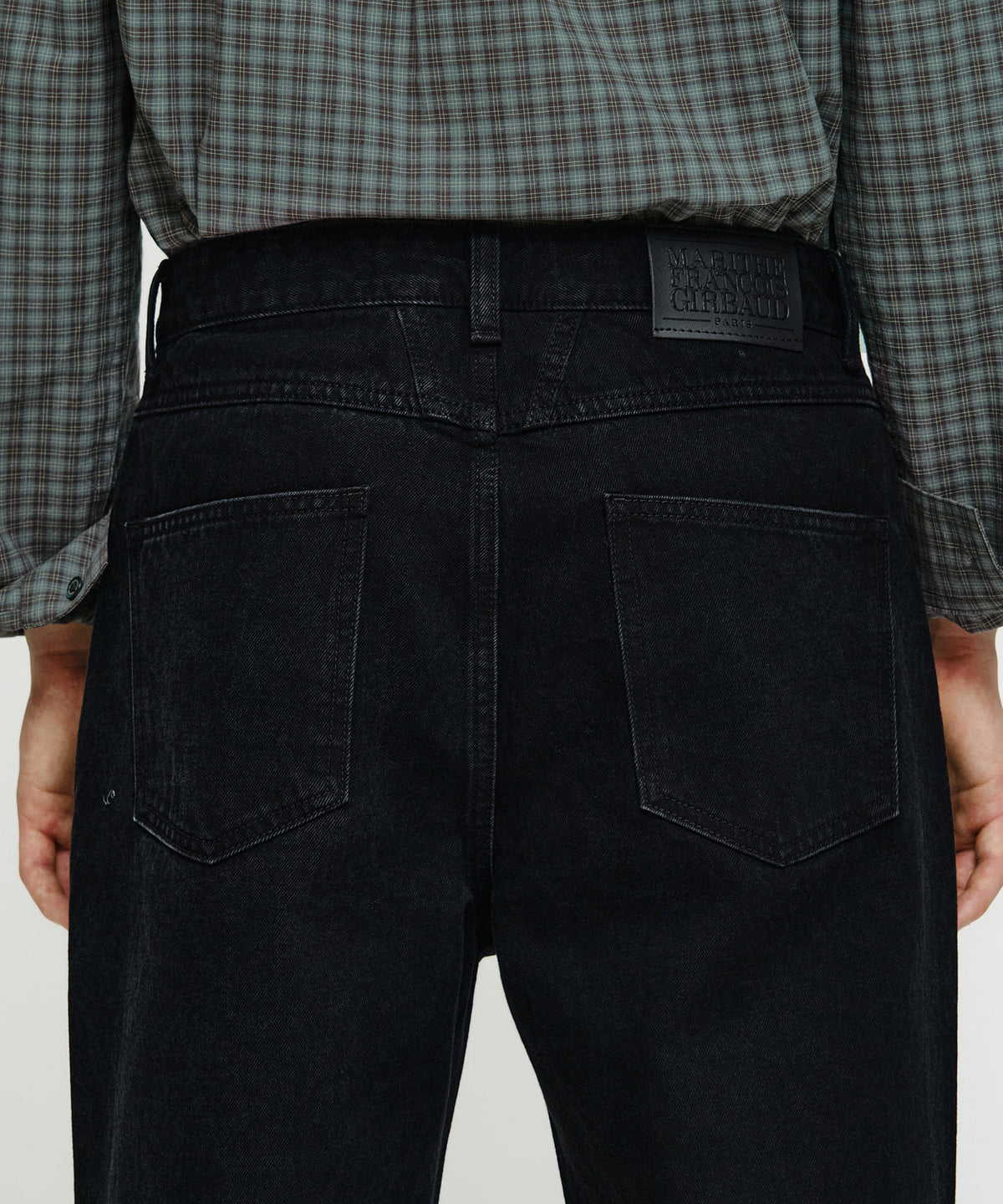 Marithe & Francois Girbaud - [Pre-order – Ships 30 Sep] Semi-wide Denim Pants (Black) product image 2 | TRAB K-Fashion Australia