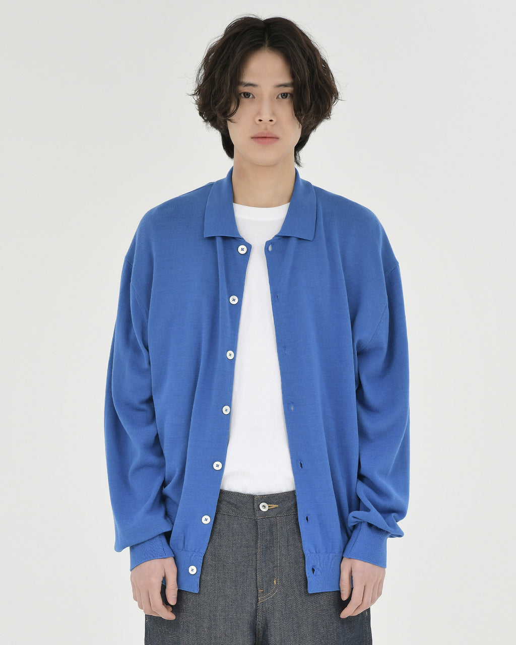Brownyard - Collar Cardigan (Blue) product image 1 | TRAB K-Fashion Australia