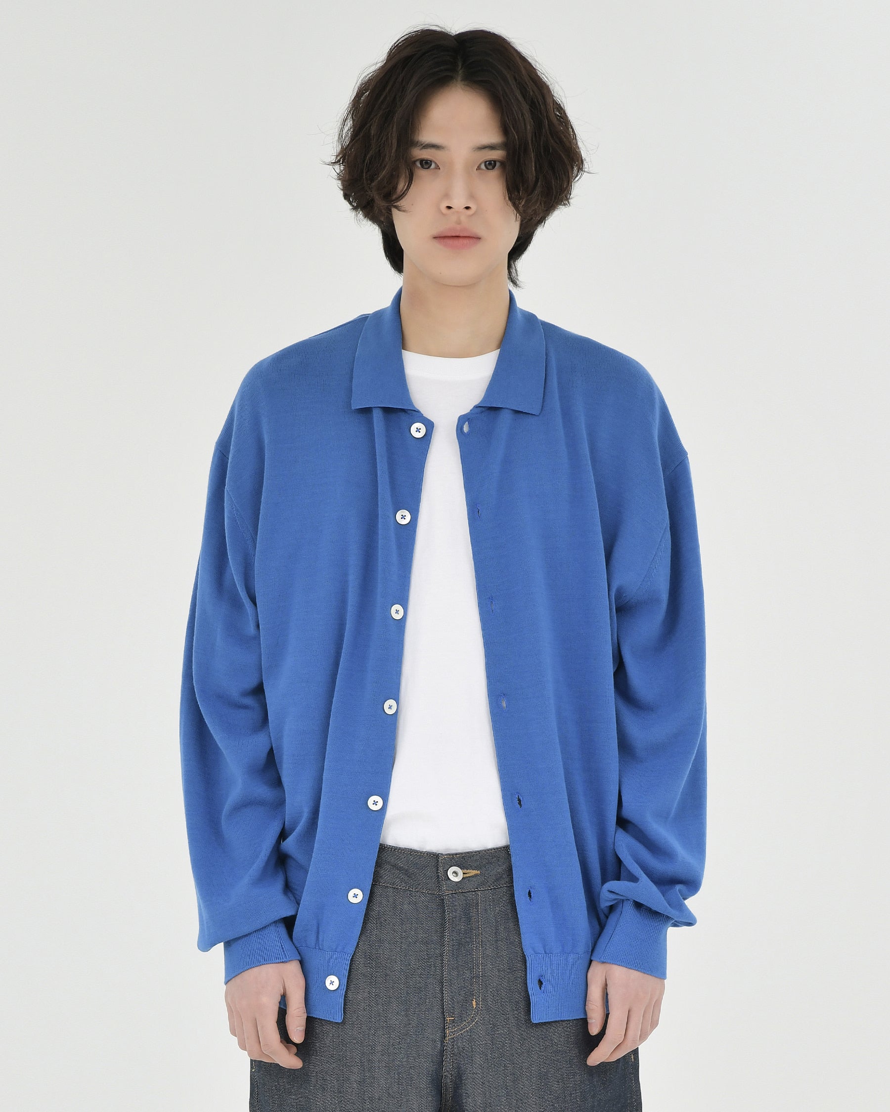 Brownyard - Collar Cardigan (Blue) product image 1 | TRAB K-Fashion Australia