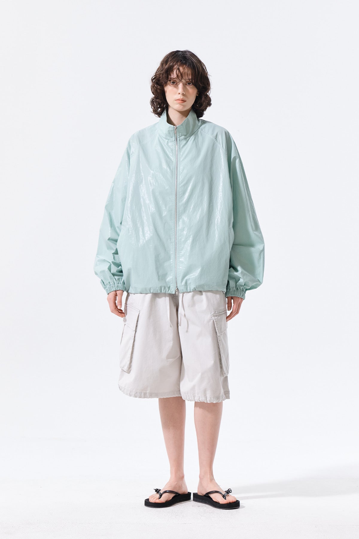 Matin Kim - Matin Kim Logo Coating Jumper (Mint) product image 8 | TRAB K-Fashion Australia