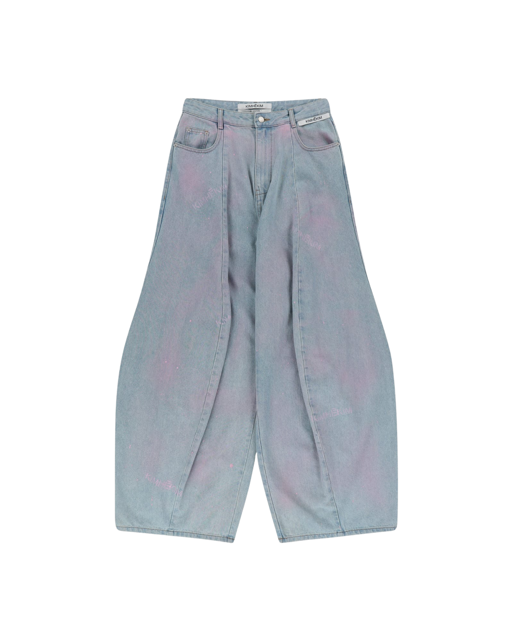 Kimhe Kim - Spray Dyed Balloon Fit Jeans (Sky Blue/Pink) product image 13 | TRAB K-Fashion Australia