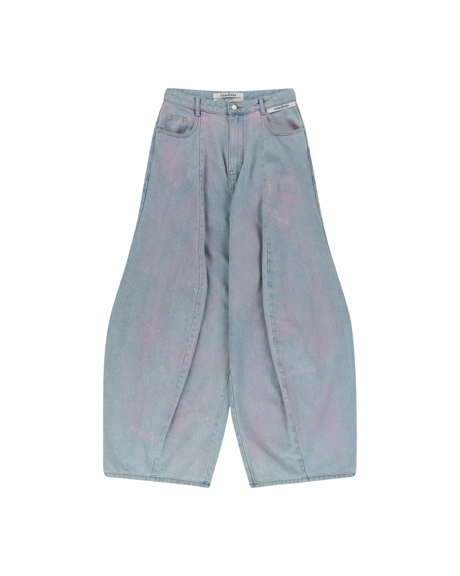 Kimhe Kim - Spray Dyed Balloon Fit Jeans (Sky Blue/Pink) product image 13 | TRAB K-Fashion Australia