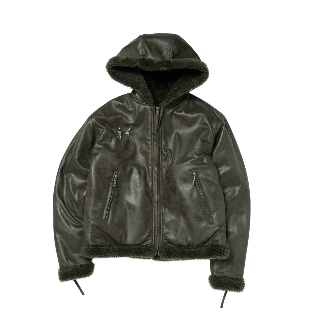 Thug Club - TC Reversible Shearling Jacket (Khaki) product image 1 | TRAB K-Fashion Australia