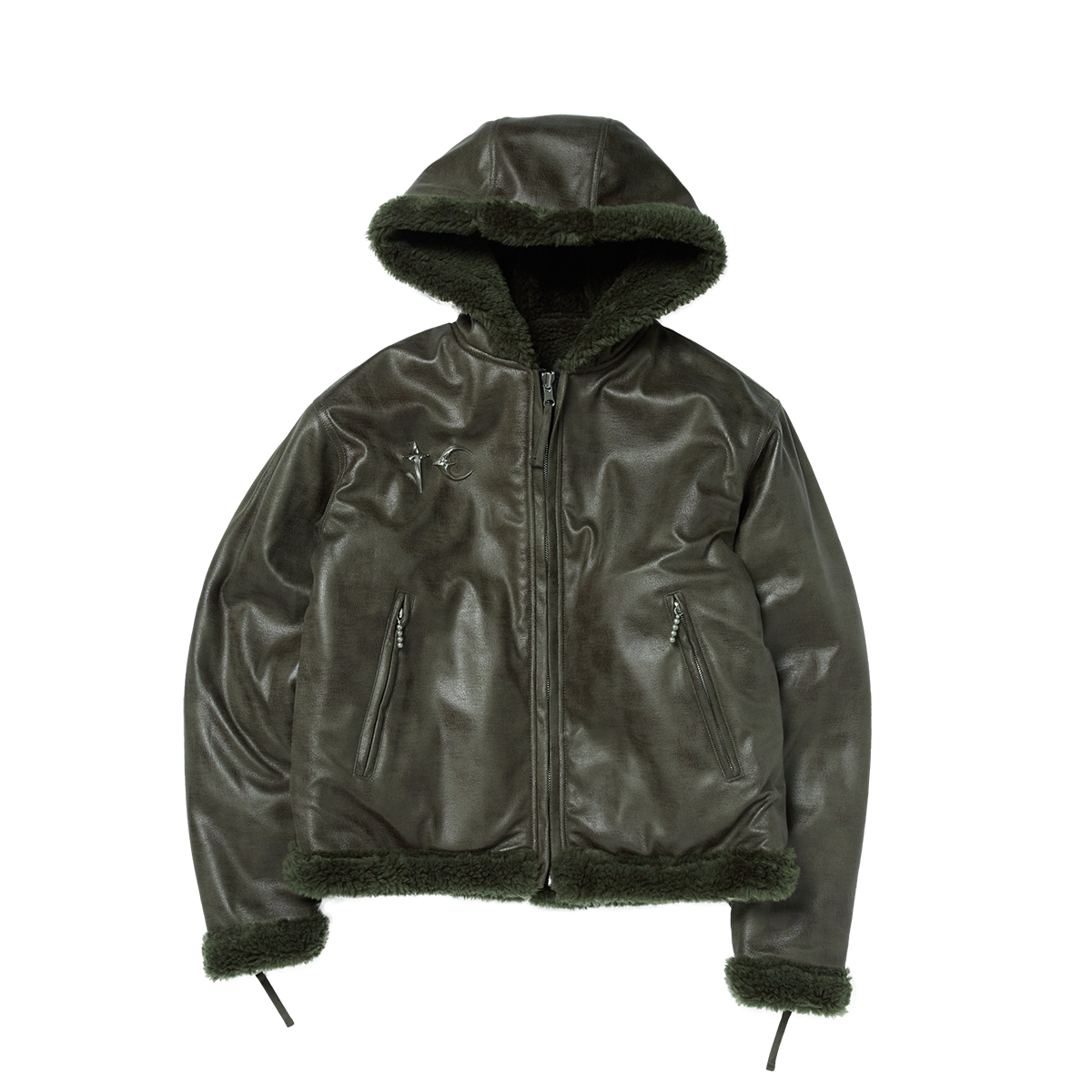Thug Club - TC Reversible Shearling Jacket (Khaki) product image 1 | TRAB K-Fashion Australia