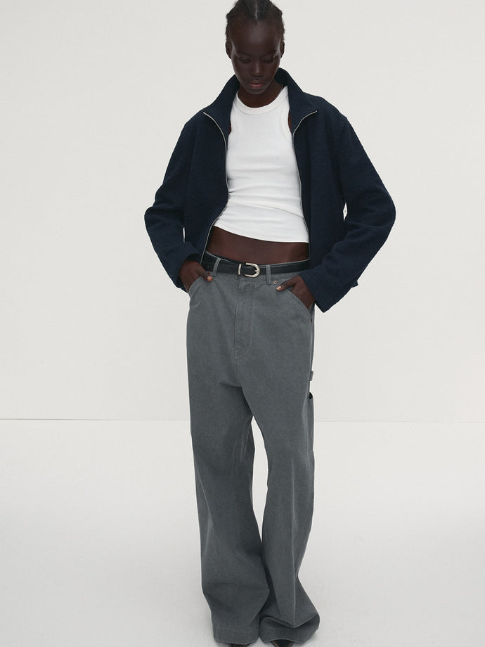 Tonywack - Washed Cotton Wide-Leg Work Pants (Rhino) product image 1 | TRAB K-Fashion Australia