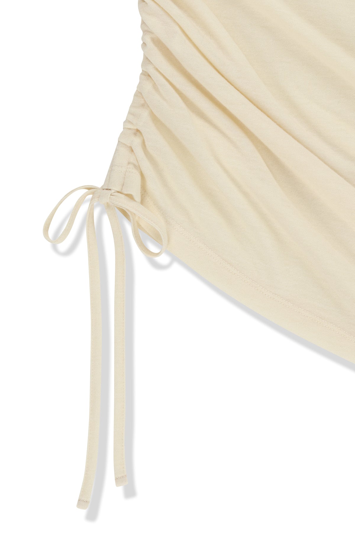 Matin Kim - Asymmetric Side Shirring Top (Light Beige) product image 5 | TRAB K-Fashion Australia