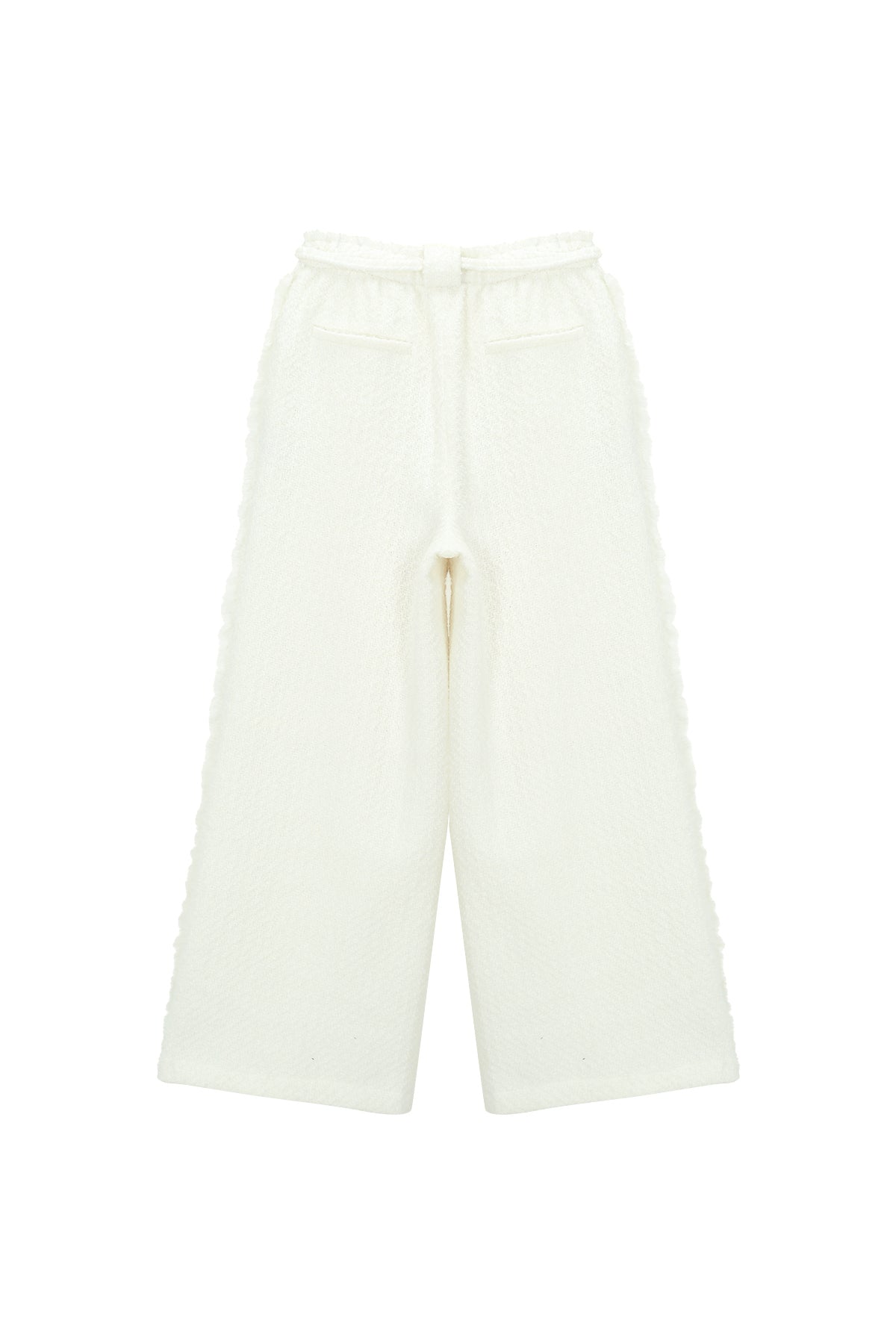 Matin Kim - Tweed String Wide Trouser (Ivory) product image 2 | TRAB K-Fashion Australia