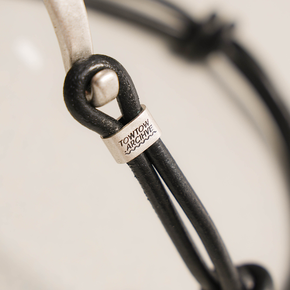 Towtow Archive - Grit Leather Necklace (Black) product image 2 | TRAB K-Fashion Australia