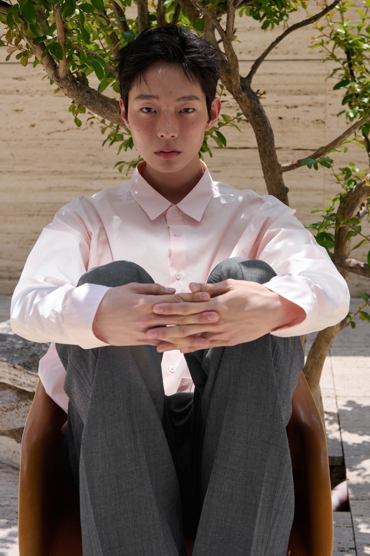 STU - Stripe Crop Shirt (Pink) product image 16 | TRAB K-Fashion Australia
