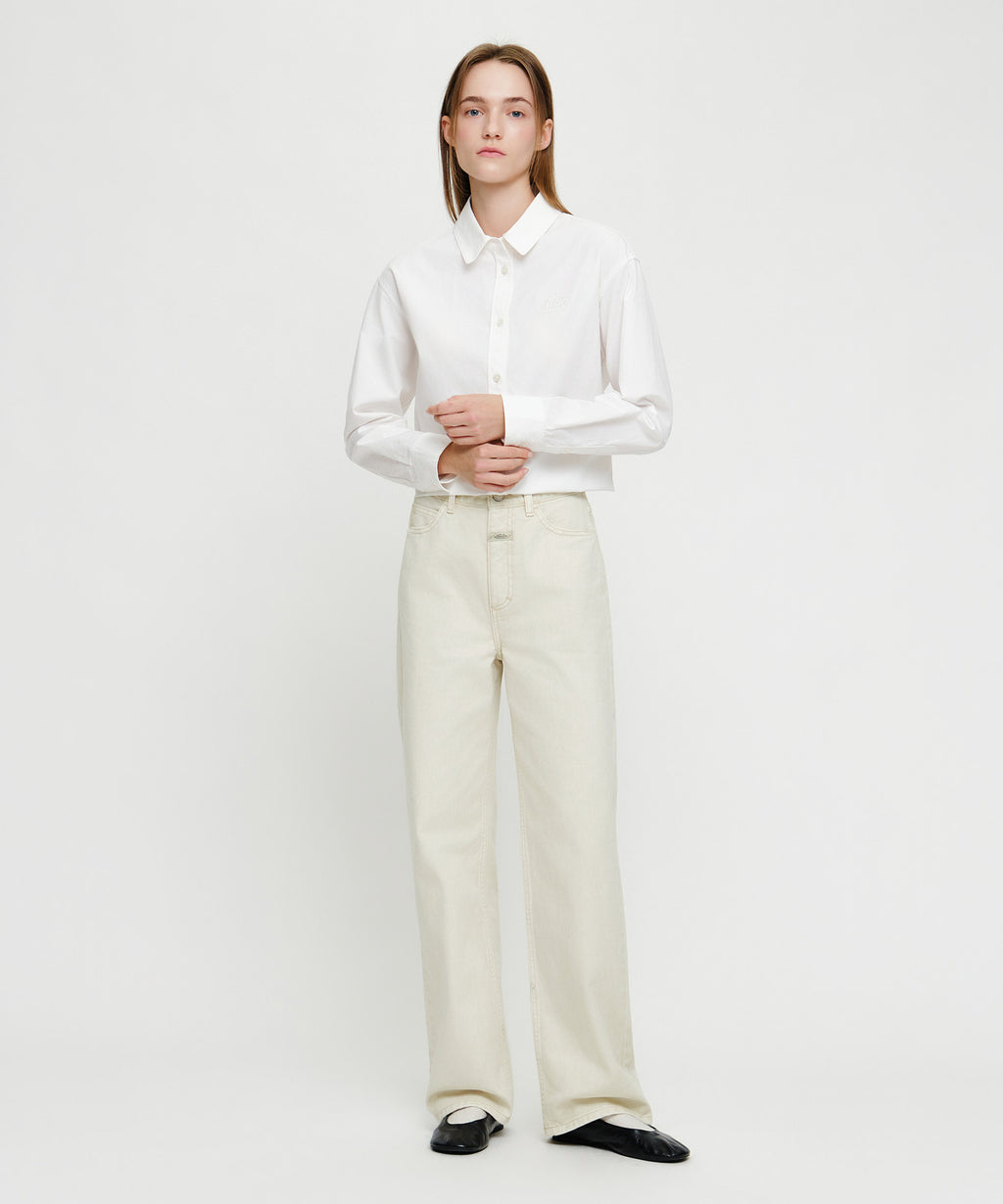 Marithe & Francois Girbaud - [Pre-order – Ships 12 Oct] Straight Denim Pants (Cream) product image 3 | TRAB K-Fashion Australia