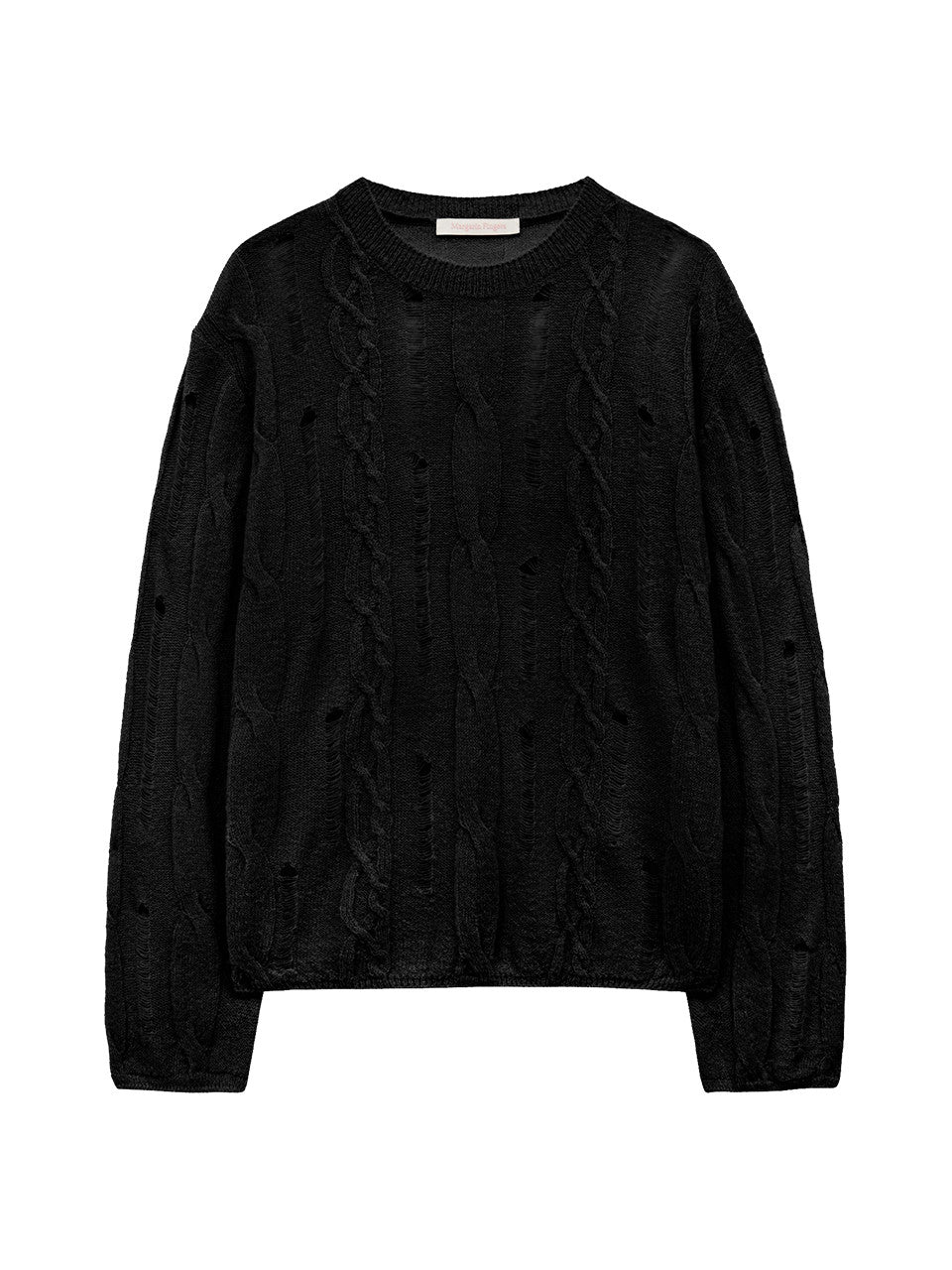 Margarin Fingers - Cable Damage Pullover (Black) product image 2 | TRAB K-Fashion Australia