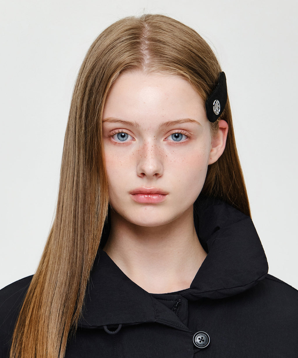 Marithe & Francois Girbaud - Circle Logo Suede Hair Pin 2pack (Black) product image 5 | TRAB K-Fashion Australia