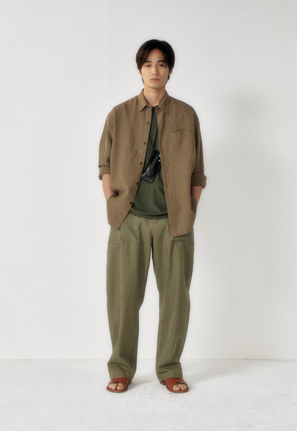 Art if acts - Washed Linen Shirt (Khaki) product image 3 | TRAB K-Fashion Australia