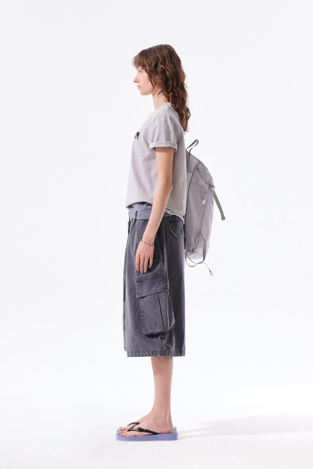 Matin Kim - Applique Felt Logo Top (Grey) product image 6 | TRAB K-Fashion Australia