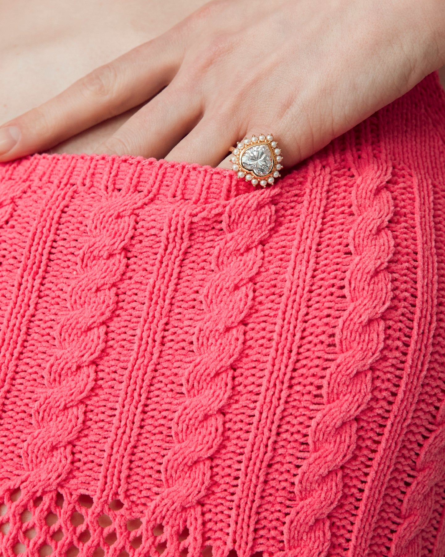 Numbering - Pearl Heart Ring #3472 product image 2 | TRAB K-Fashion Australia