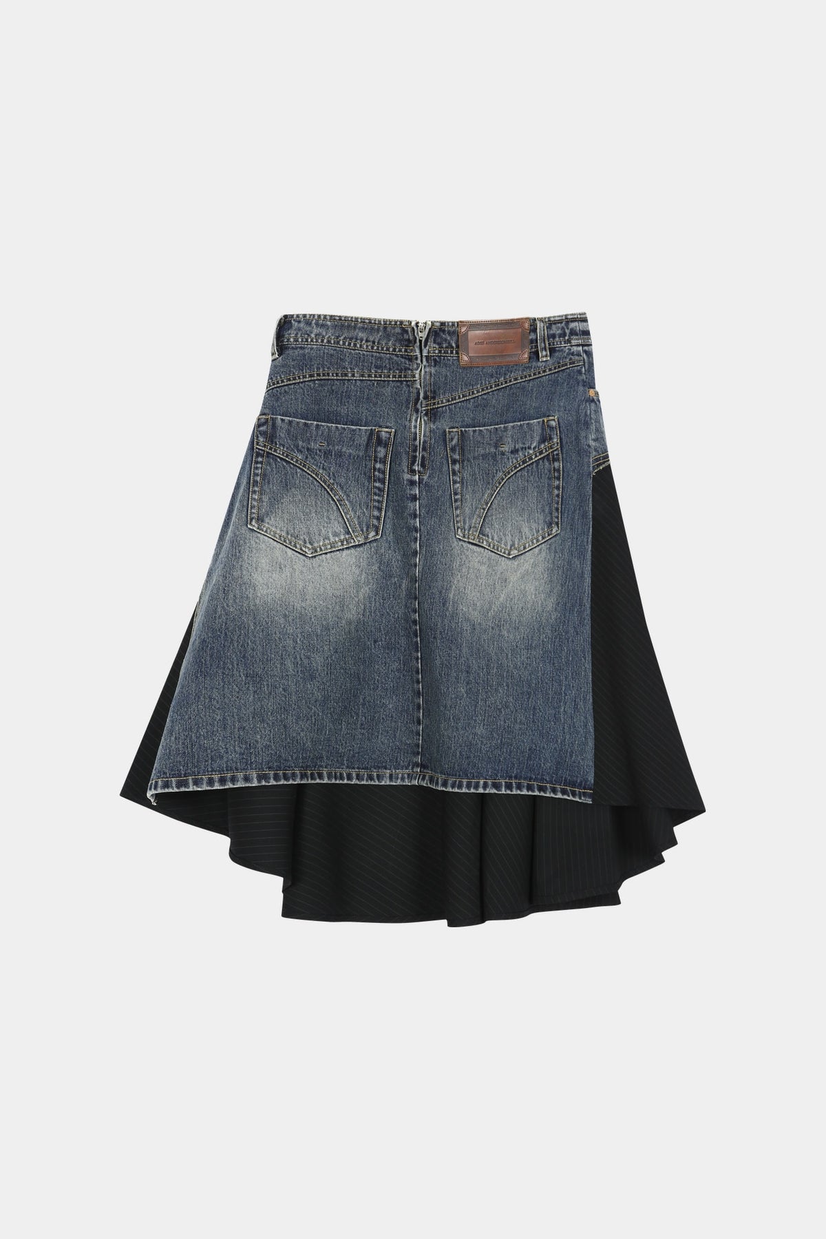 Andersson Bell - Reworked Denim Wrap Flare Skirt (Blue) product image 10 | TRAB K-Fashion Australia