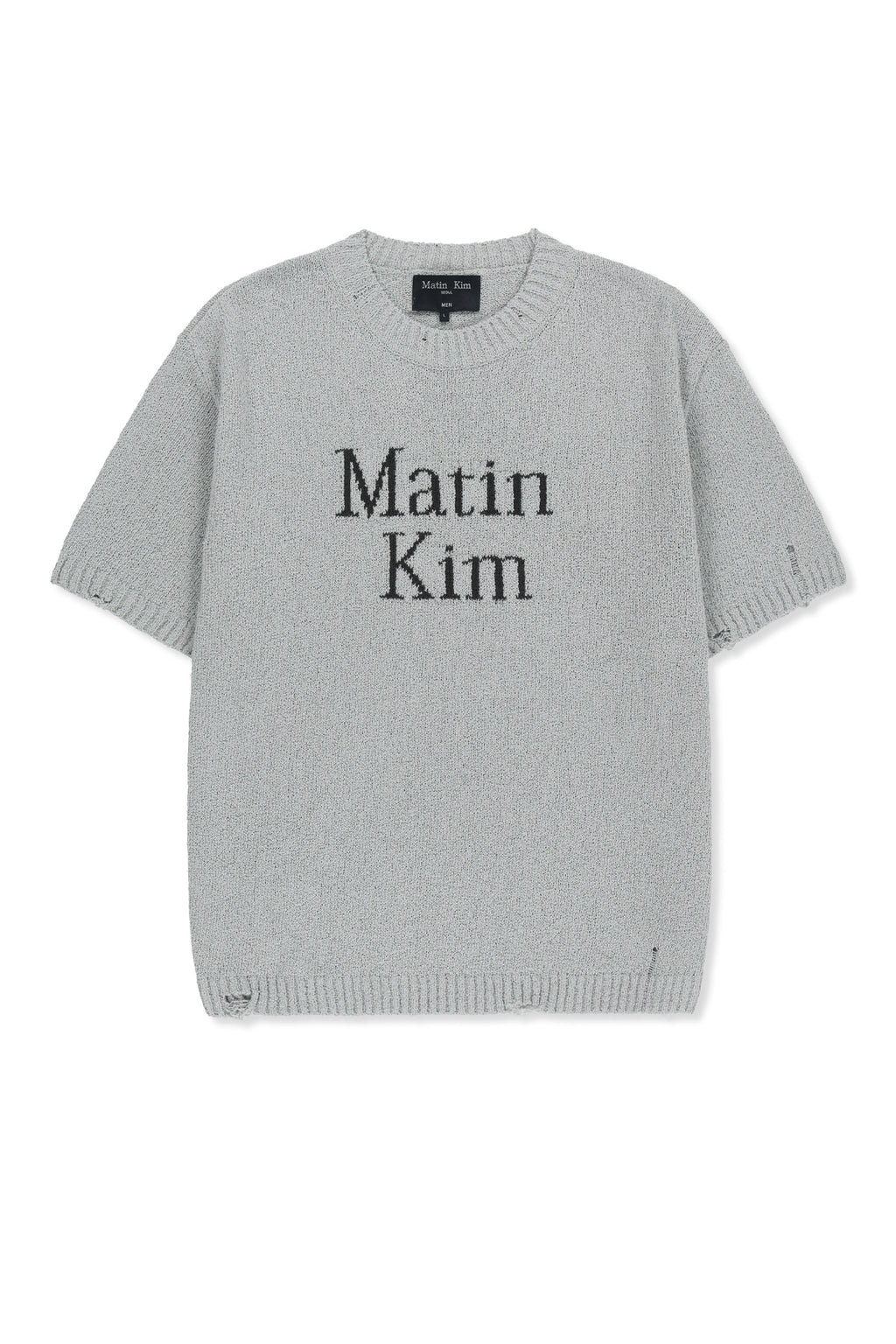 Matin Kim - Half Sleeve Logo Pullover (Light Grey) product image 1 | TRAB K-Fashion Australia