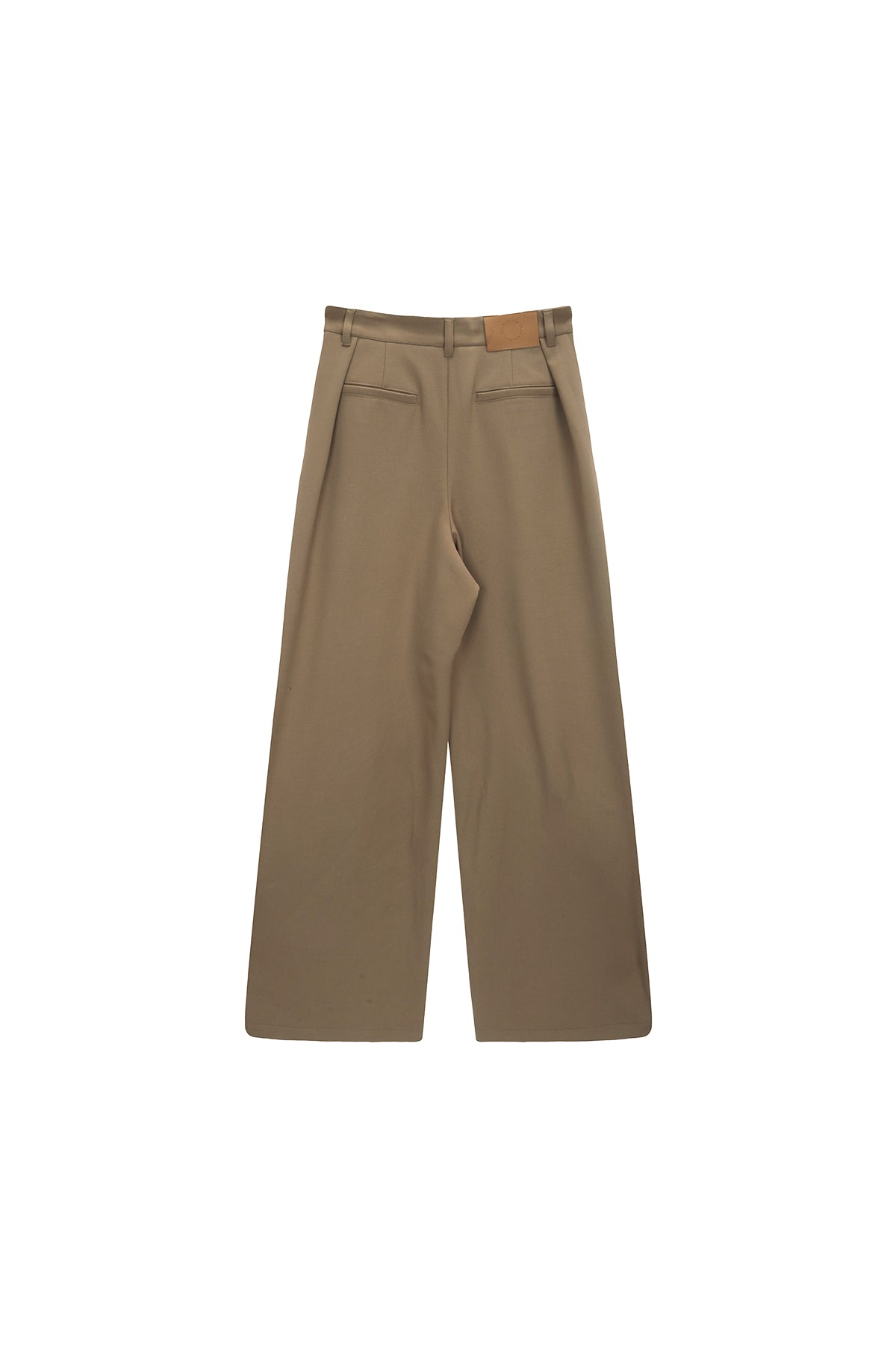 Matin Kim - Tuck Pocket Point Wide Pants (Dark Beige) product image 2 | TRAB K-Fashion Australia