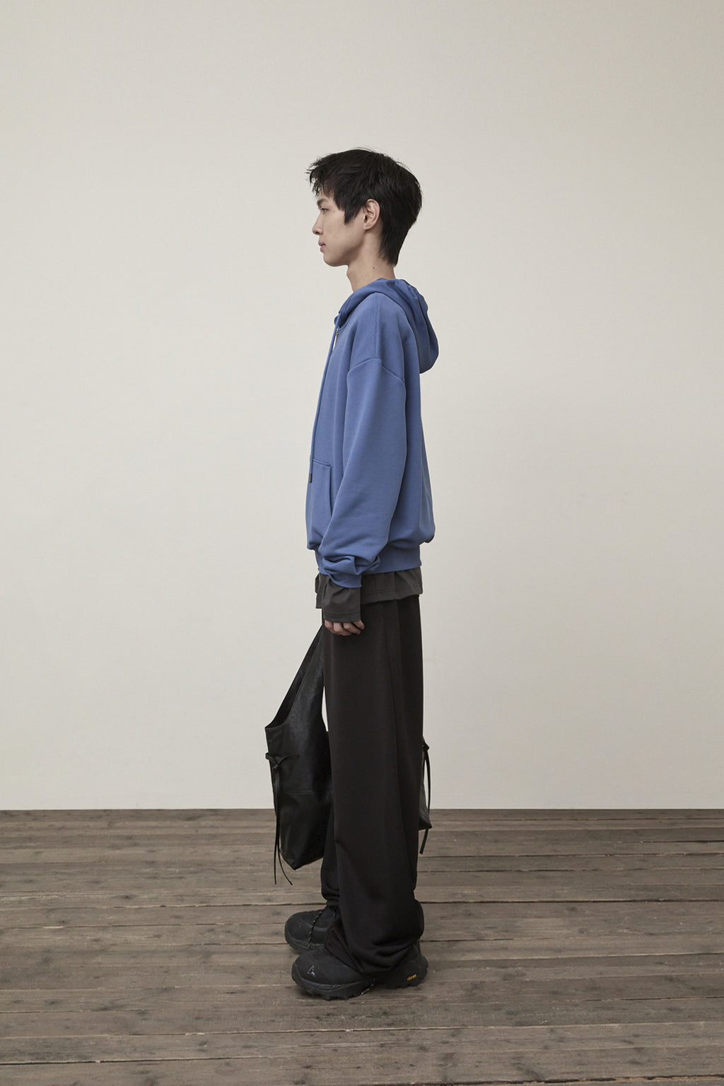 Matin Kim - Back Logo Glitter Hoody Zip Up (Blue) product image 6 | TRAB K-Fashion Australia