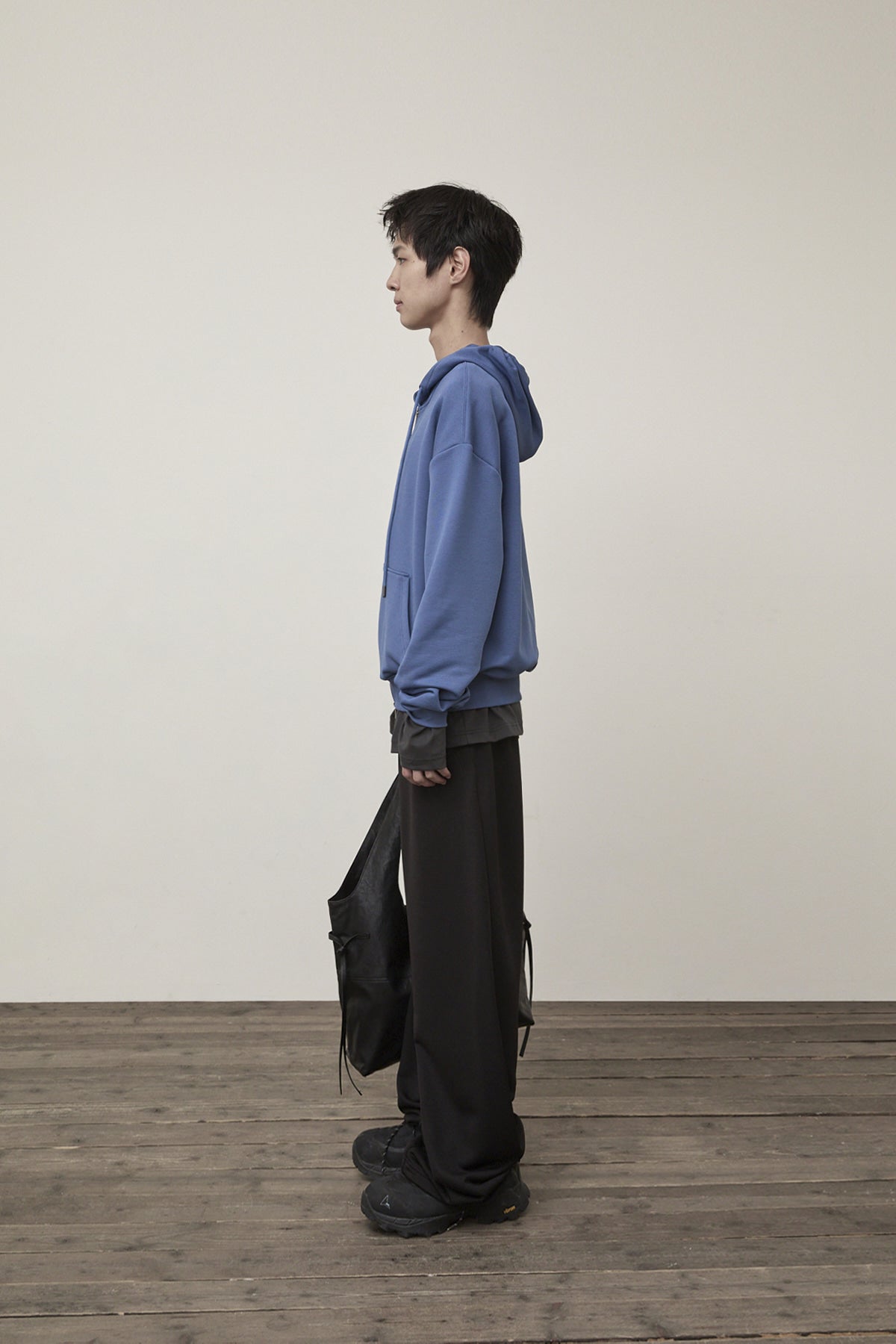 Matin Kim - Back Logo Glitter Hoody Zip Up (Blue) product image 6 | TRAB K-Fashion Australia