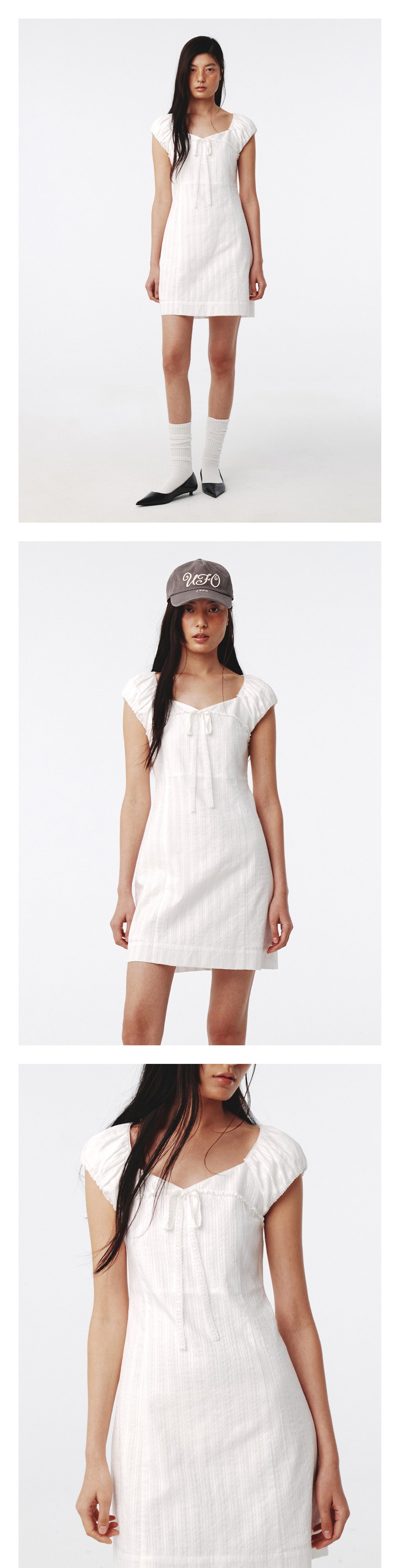 Kijun - Pure Lace Mini Dress (Off-White) product image 1 | TRAB K-Fashion Australia