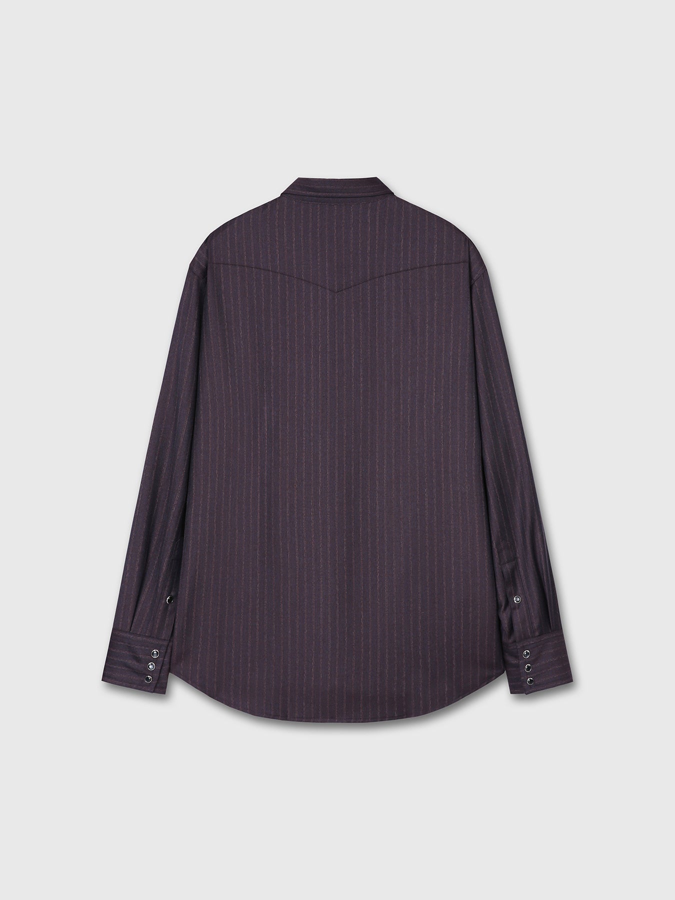 Tonywack - Striped Wool Western Shirt (Dark Burgundy) product image 10 | TRAB K-Fashion Australia