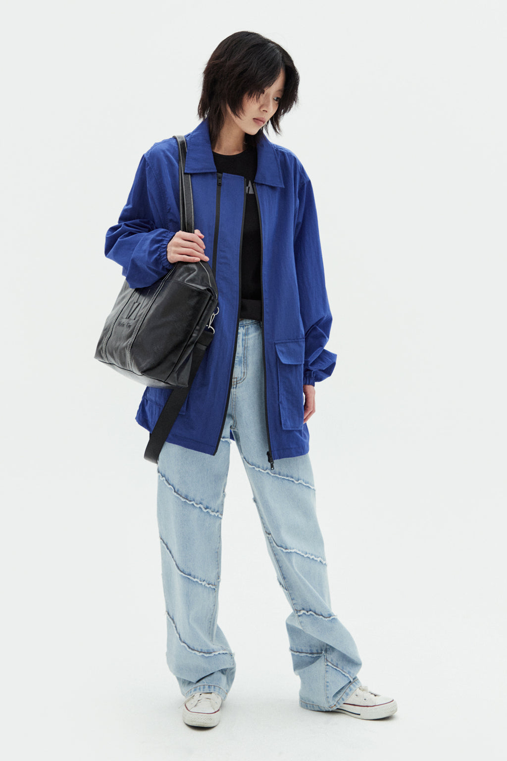 Matin Kim - Two Way Anorak Jumper (Blue) product image 9 | TRAB K-Fashion Australia