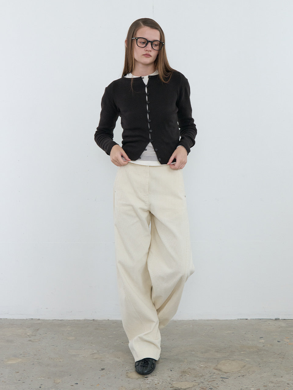 Kijun - Button Up Knit Top (Black) product image 4 | TRAB K-Fashion Australia