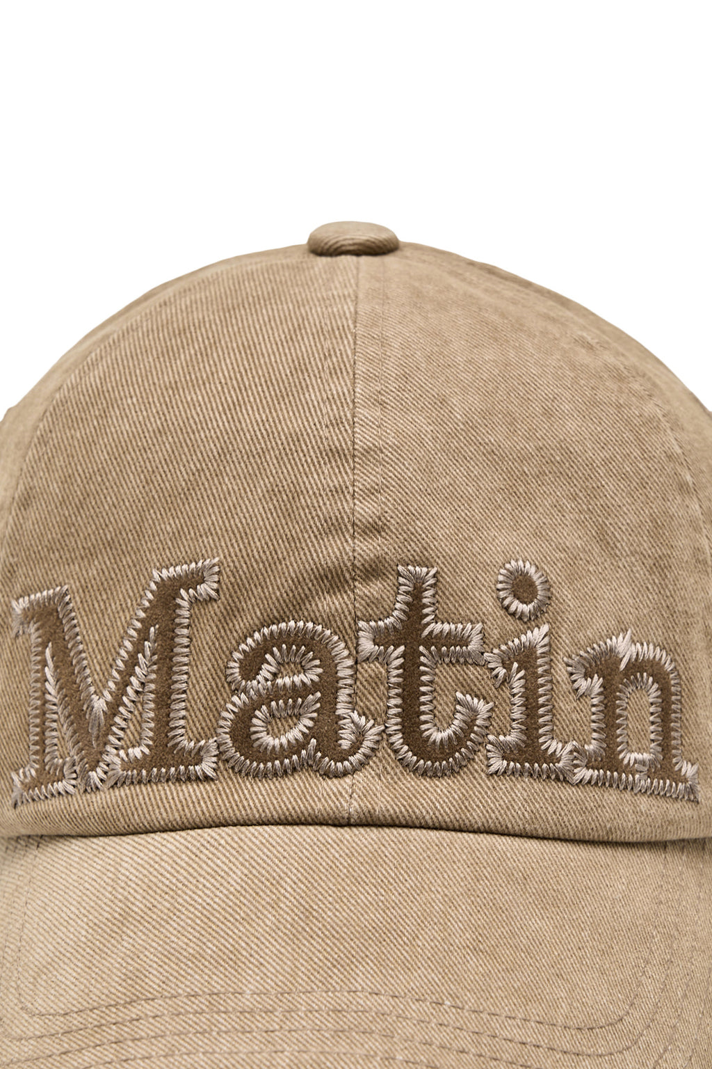 Matin Kim - Matin Applique Stitch Ball Cap (Camel) product image 4 | TRAB K-Fashion Australia