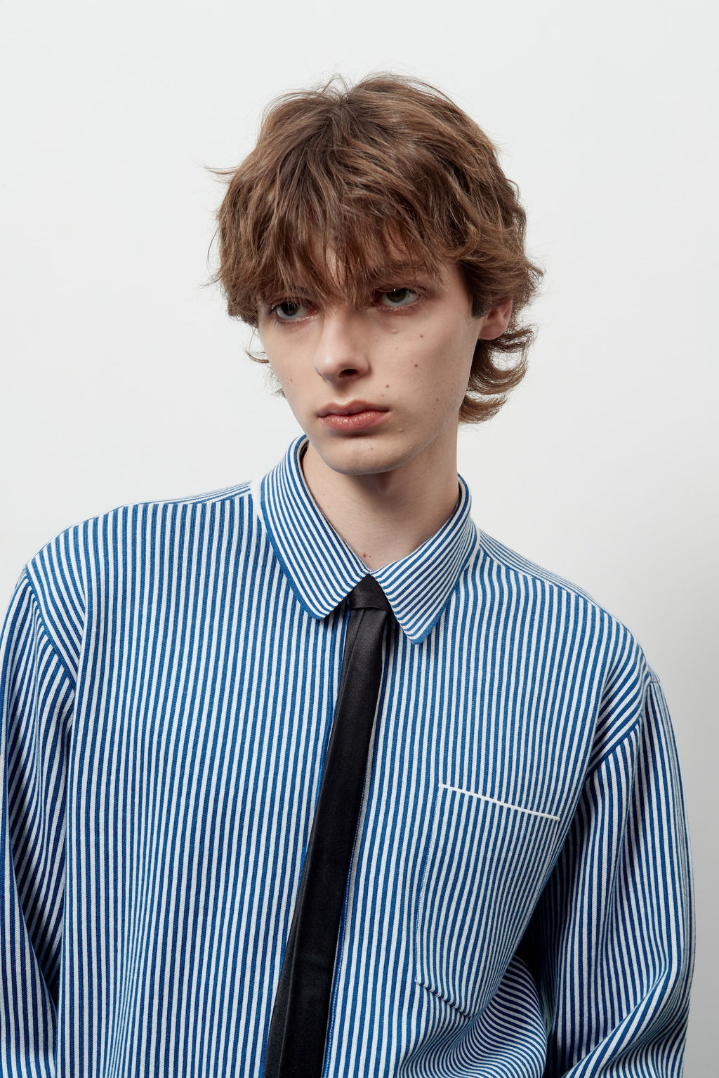 Stu - Stripe Knit Shirt (Blue) product image 8 | TRAB K-Fashion Australia