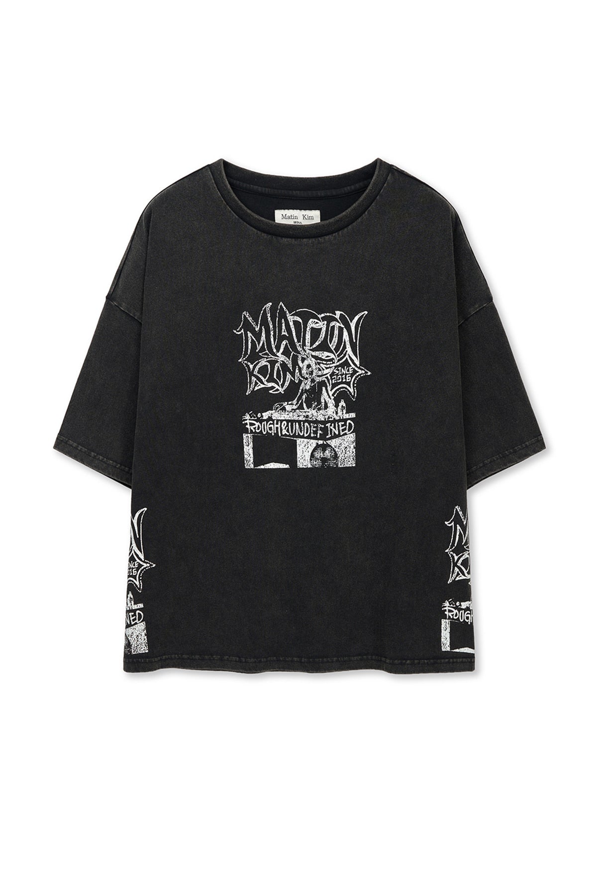 Matin Kim - Vintage Graffiti Artwork Top (Black) product image 1 | TRAB K-Fashion Australia