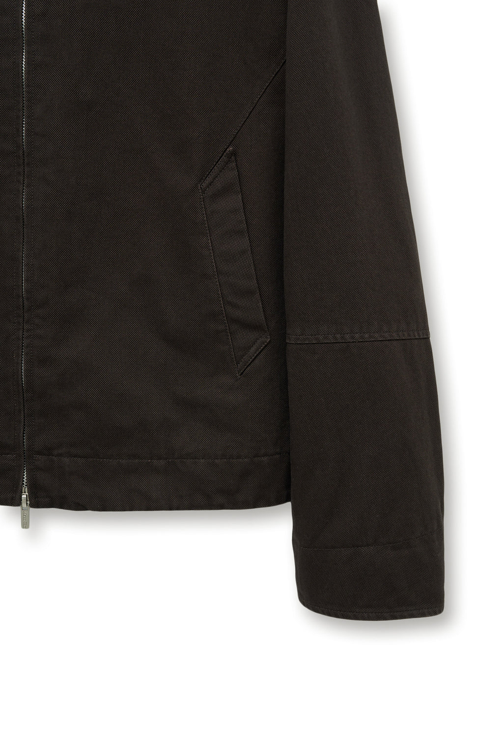 Matin Kim - Leather Collar Point Work Jacket (Dark Brown) product image 4 | TRAB K-Fashion Australia