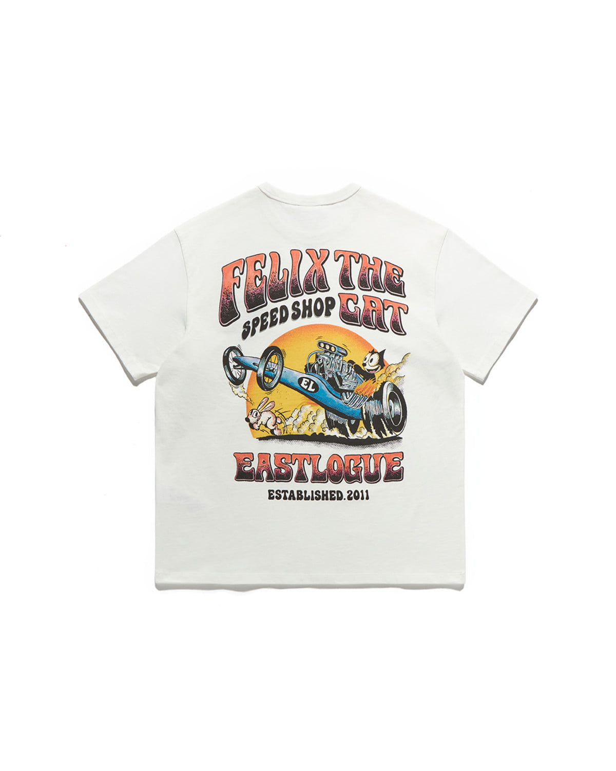 Eastlogue - Feilx Speedster Raceing T-shirts (Off White) product image 1 | TRAB K-Fashion Australia