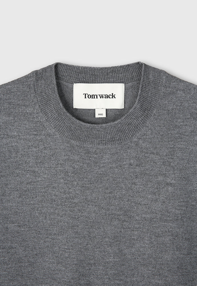 Tonywack - Super Fine Wool Cuffs Button Knit (Grey) product image 9 | TRAB K-Fashion Australia