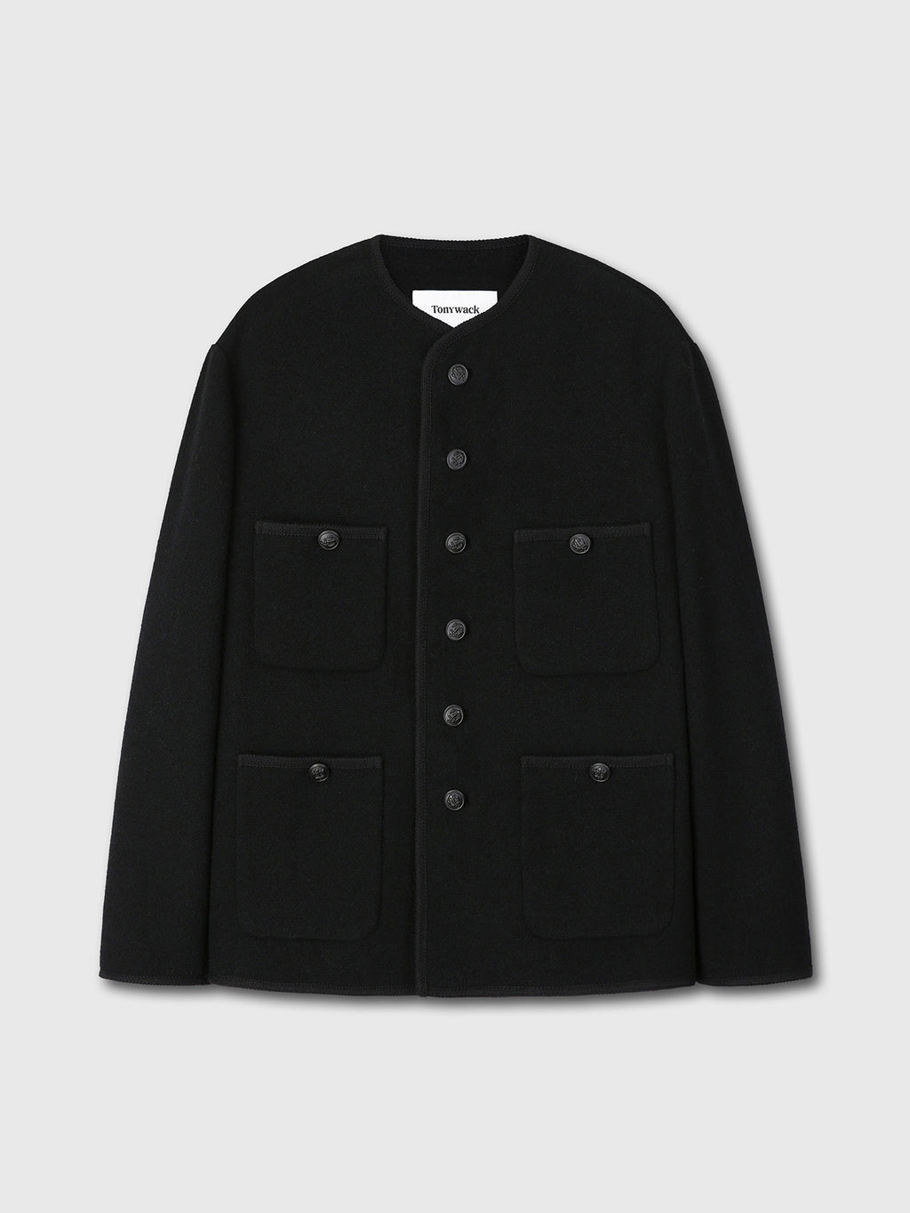 Tonywack - Wool Tweed Buttoned Blouson (Black) product image 10 | TRAB K-Fashion Australia