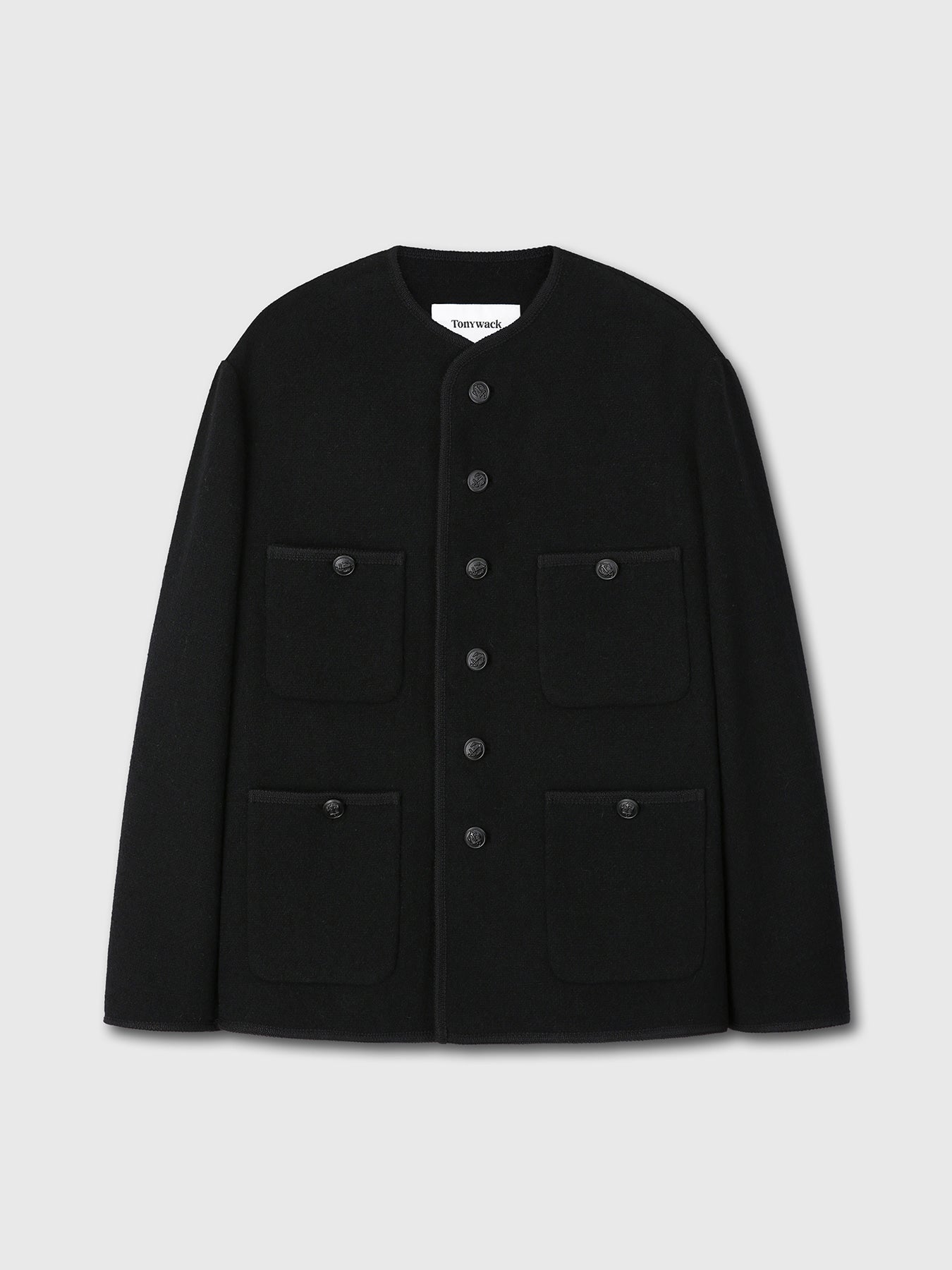 Tonywack - Wool Tweed Buttoned Blouson (Black) product image 10 | TRAB K-Fashion Australia