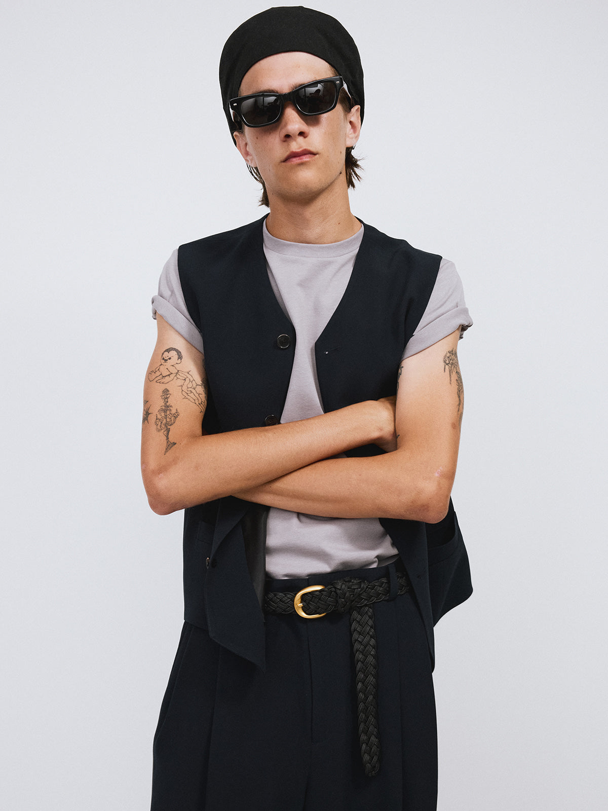 Recto - Strap Detail Suit Vest (Dark Navy) product image 4 | TRAB K-Fashion Australia