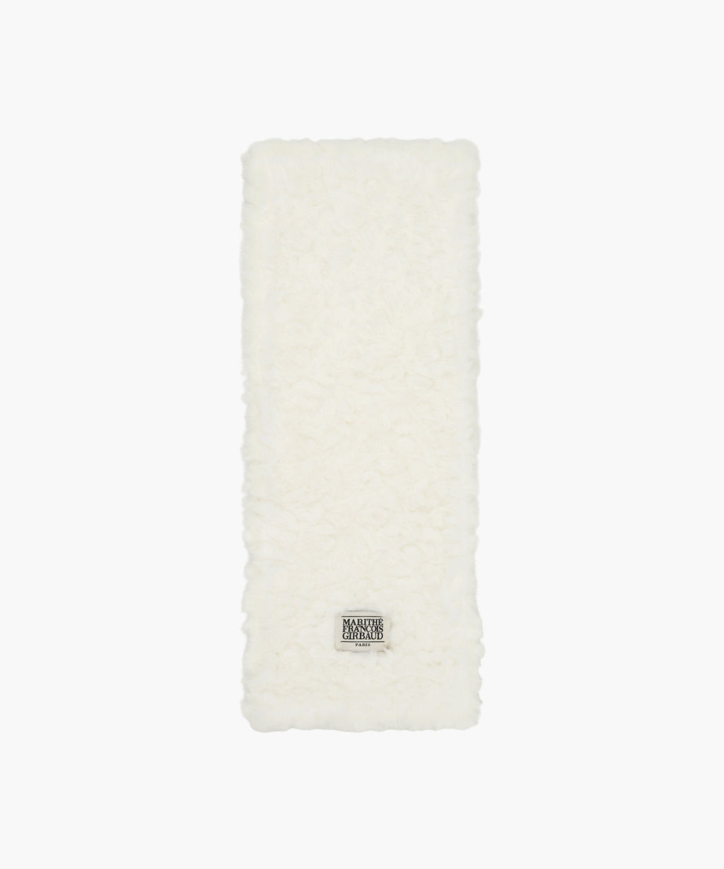 Marithe & Francois Girbaud - Classic Logo Fur Muffler (Ivory) product image 2 | TRAB K-Fashion Australia