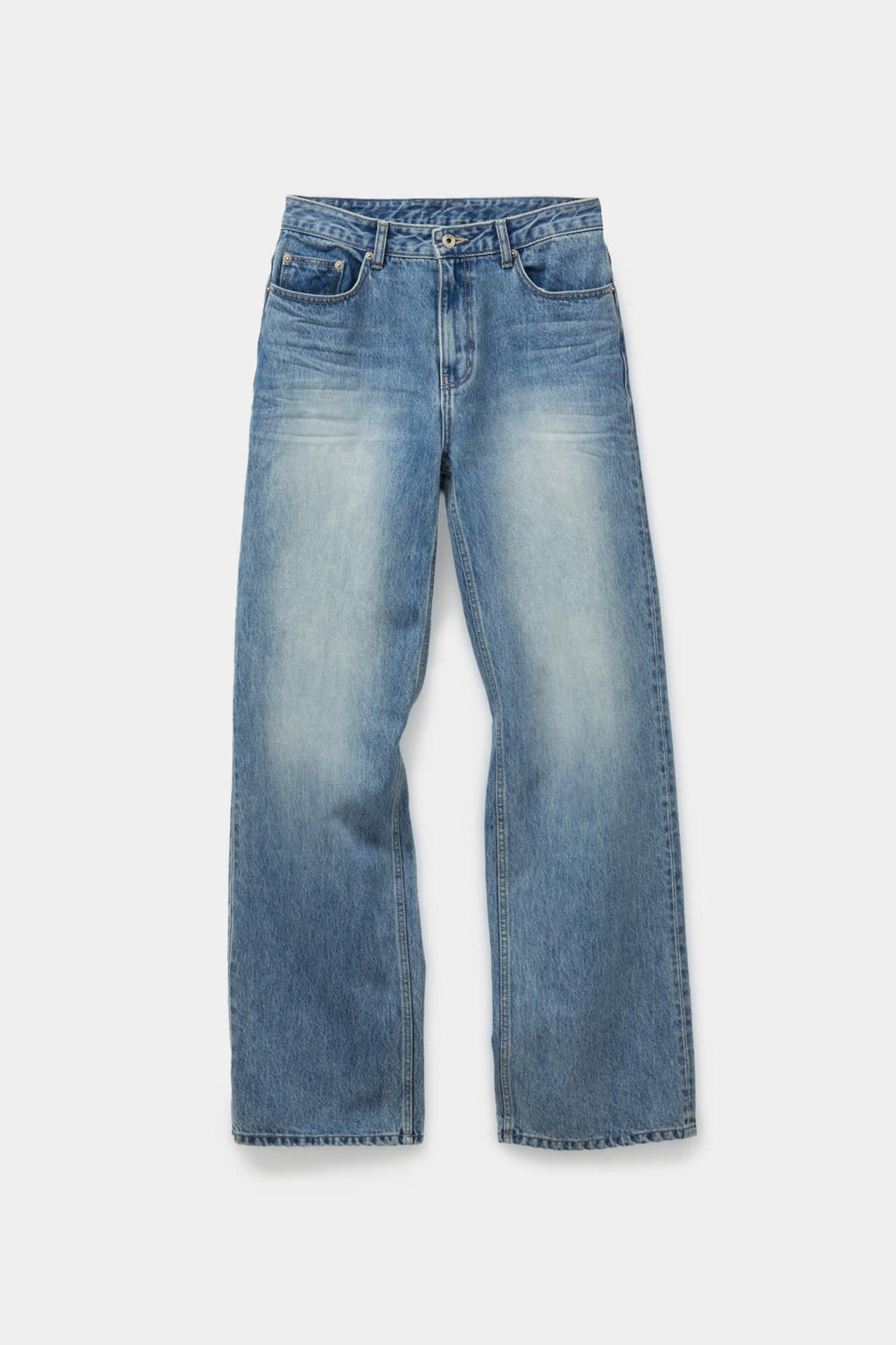 Coor - Relaxed Embo Denim Pants (Washed Blue) product image 1 | TRAB K-Fashion Australia