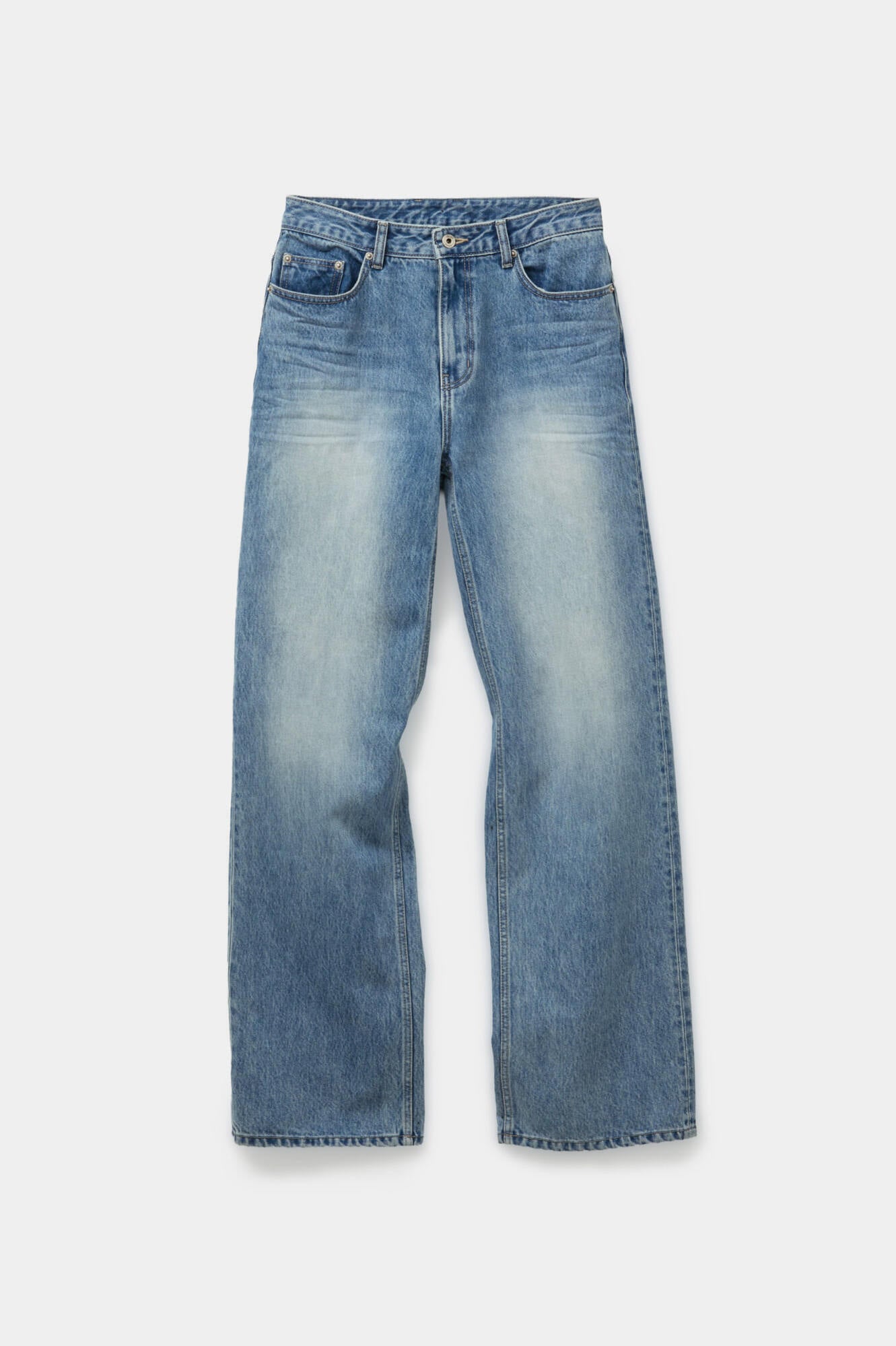 Coor - Relaxed Embo Denim Pants (Washed Blue) product image 1 | TRAB K-Fashion Australia