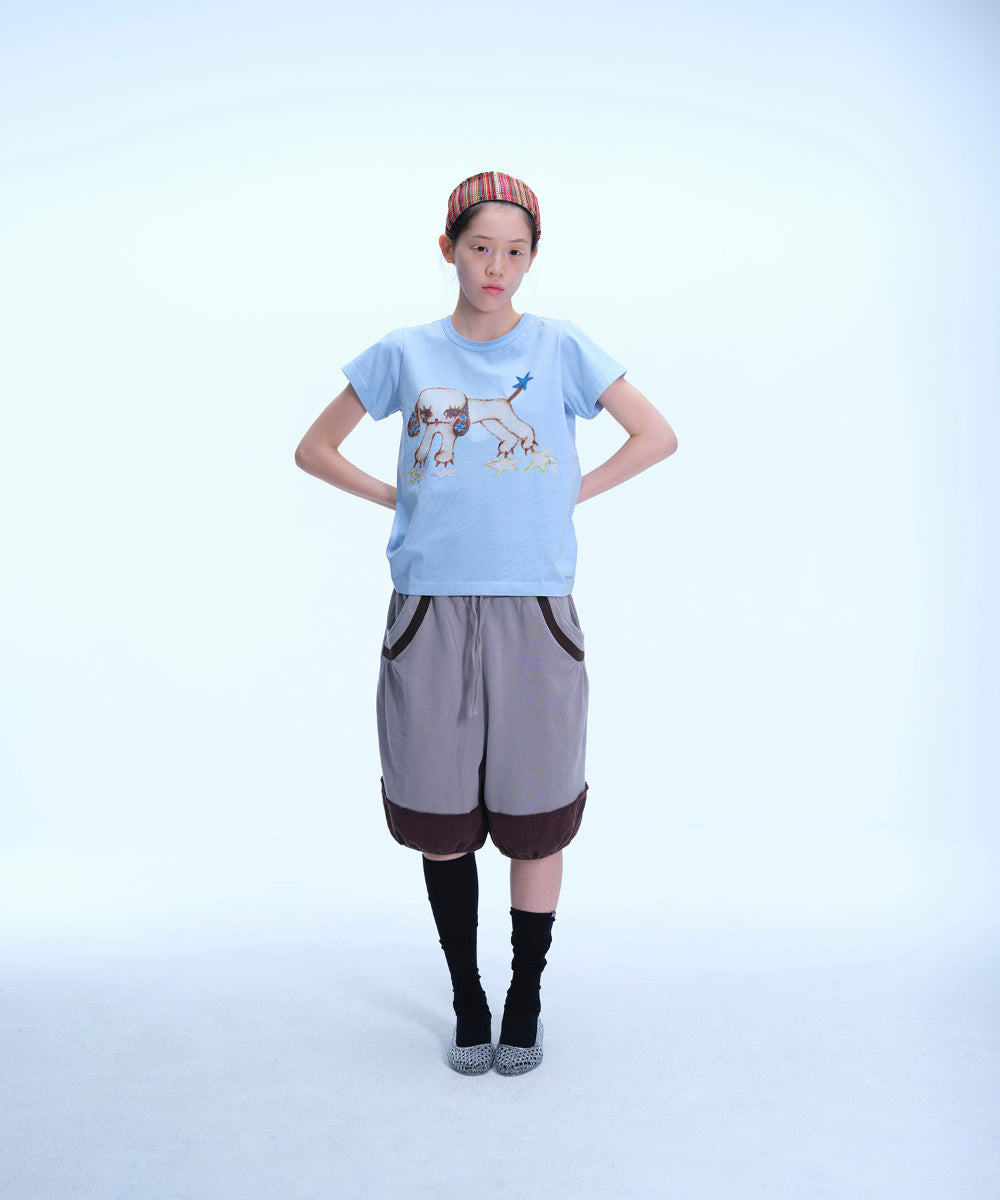 Coyseio - Pumpkin Sweat Shorts (Grey) product image 2 | TRAB K-Fashion Australia
