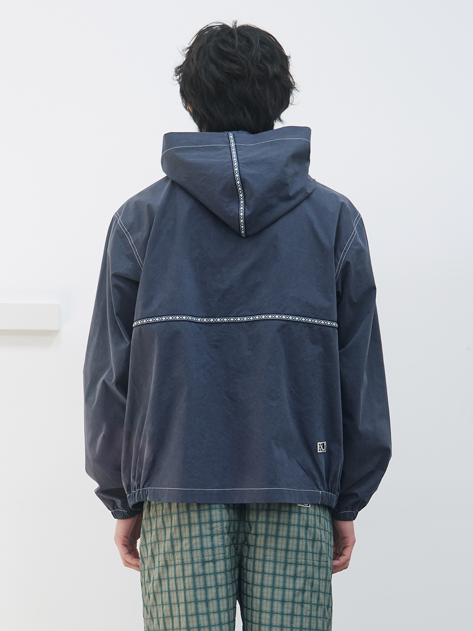 Kijun - Navajo Hooded Jacket (Navy) product image 3 | TRAB K-Fashion Australia