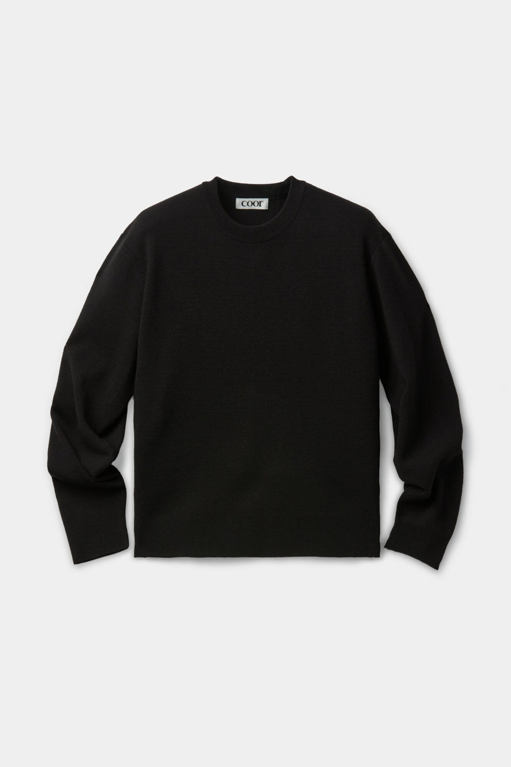 Coor - Merino Wool Crewneck Sweater (Black) product image 1 | TRAB K-Fashion Australia